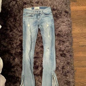 Textile wide leg jeans